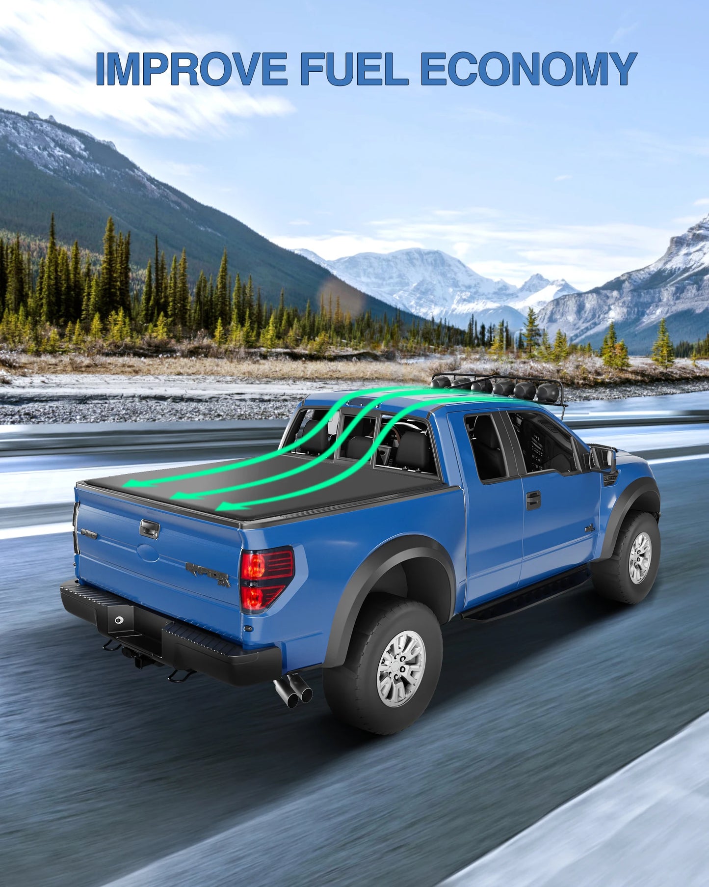 5.5ft Soft Roll-up Tonneau Cover for 2004-2023 Ford F-150 Truck Bed