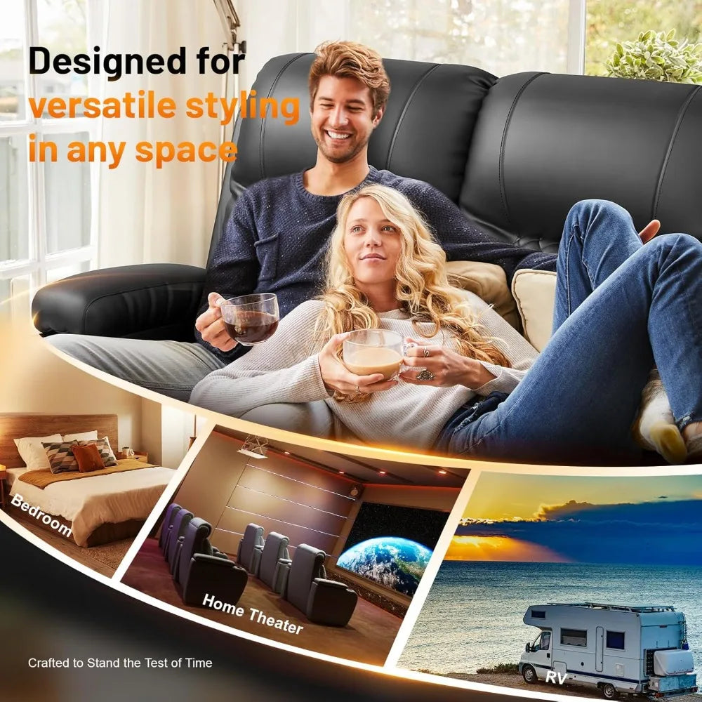 Ljustra Recliner Sofa 4 Seater Dual Reclining Modern Couch Living Room