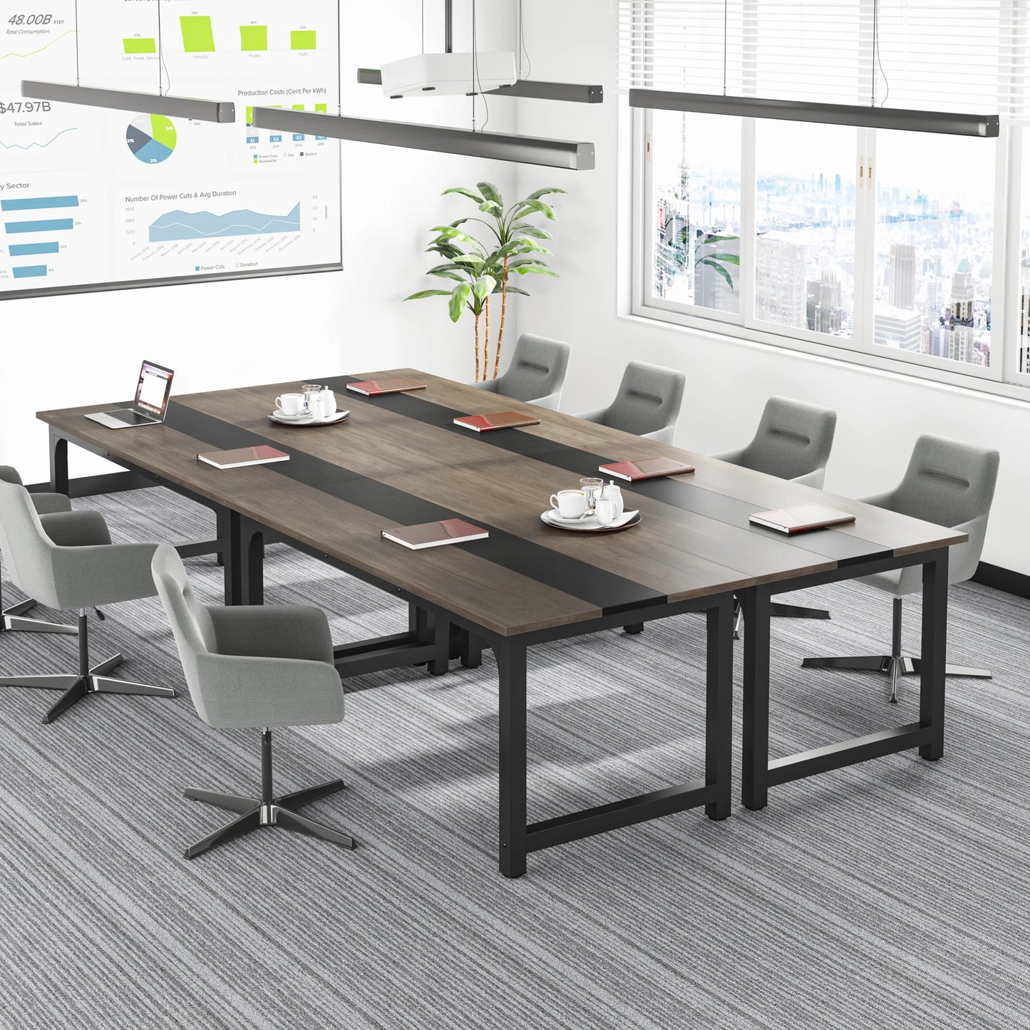 Ljustra Large Office Desk Modern Writing Table Workstation for Home Office