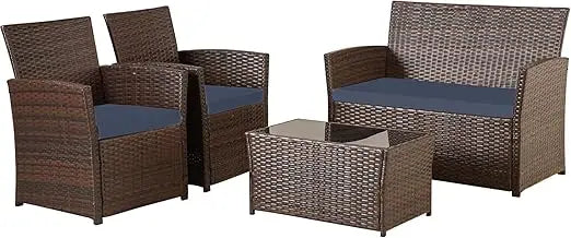 Modular Wicker Outdoor Sectional Sofa Set Patio Furniture Conversation Set