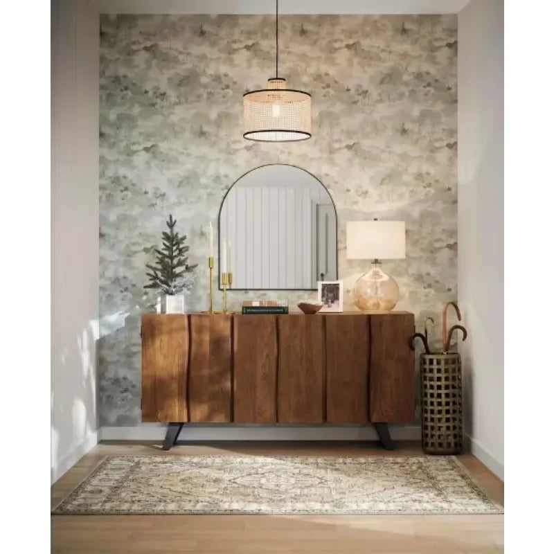 Arched Bathroom Mirror Metal Frame Modern Vanity Living Room Bedroom Decor