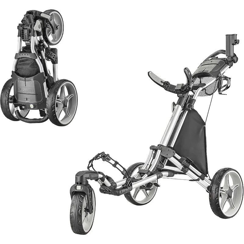 CaddyLite ONE V8 Swivel Golf Push Cart Lightweight 3-Wheel Trolley