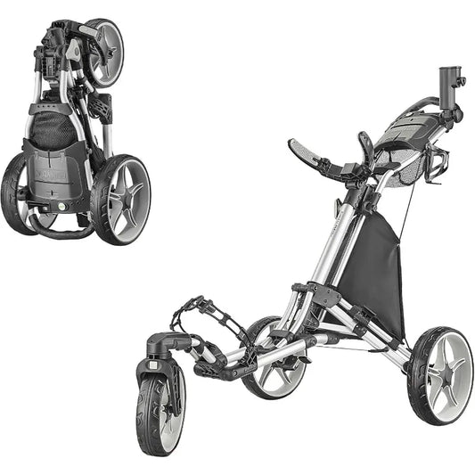 CaddyLite ONE V8 Swivel Golf Push Cart Lightweight 3-Wheel Trolley