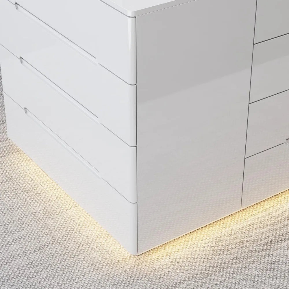 63 Inch Glass Display Cabinet Lighted Jewelry Storage Organizer Retail