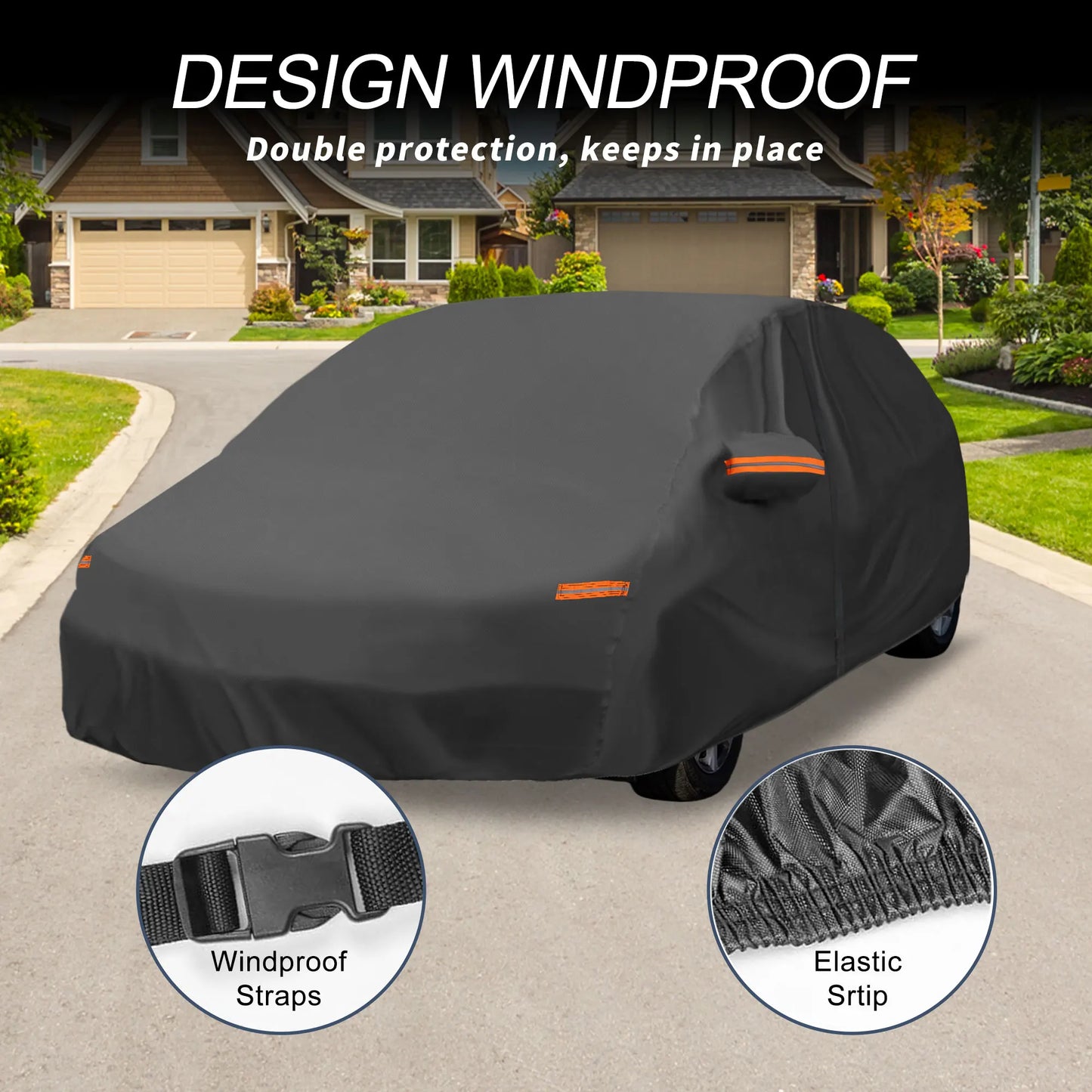 Uxcell Car Cover for Mazda3 Hatchback with Left Side Door Zipper
