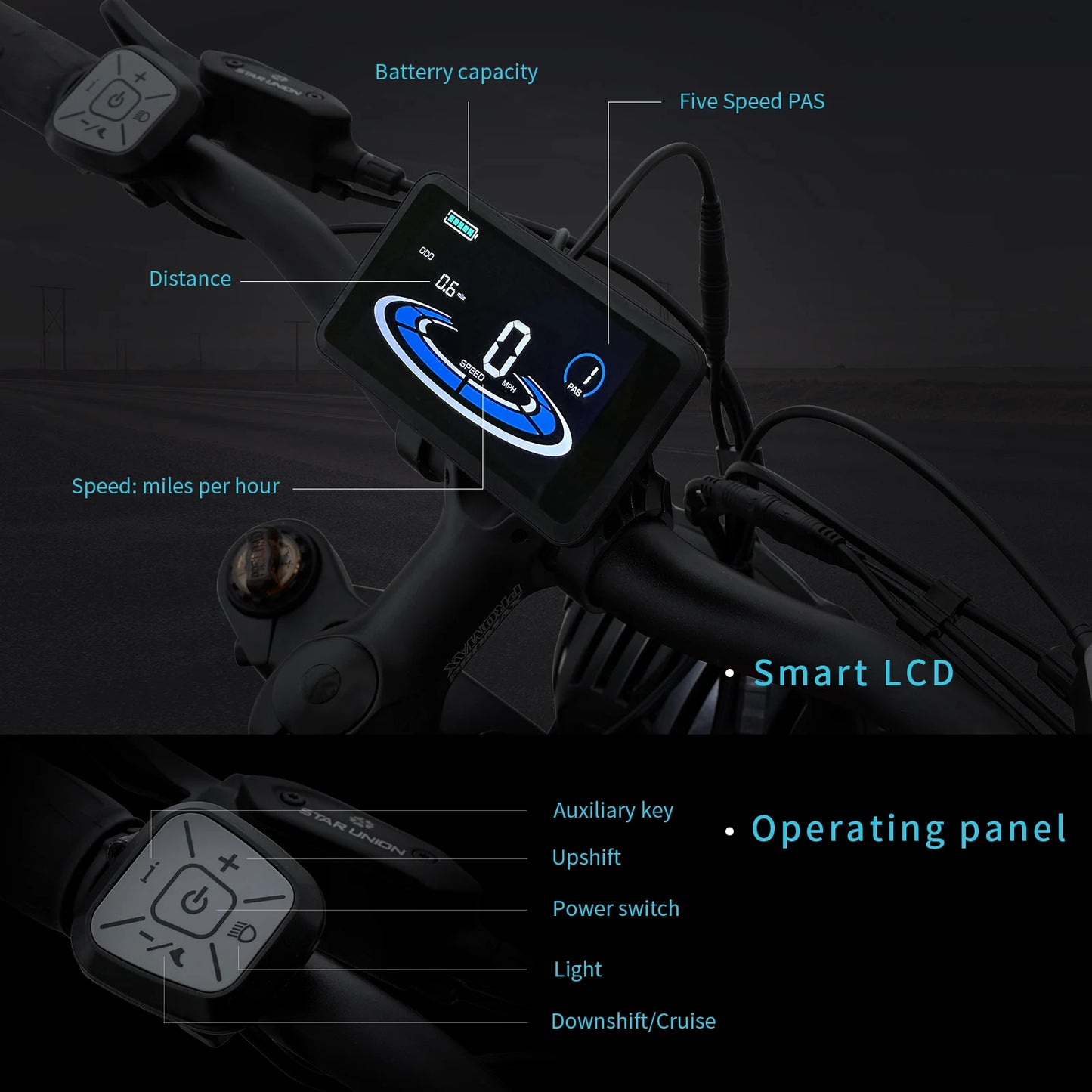 Electric Mountain Bike 750W 48V All-Terrain Fat Tire E-Bike 45 Mile Range