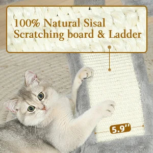 Ljustra Cat Climbing Frame Multi-Level Cat Tower with Scratching Post