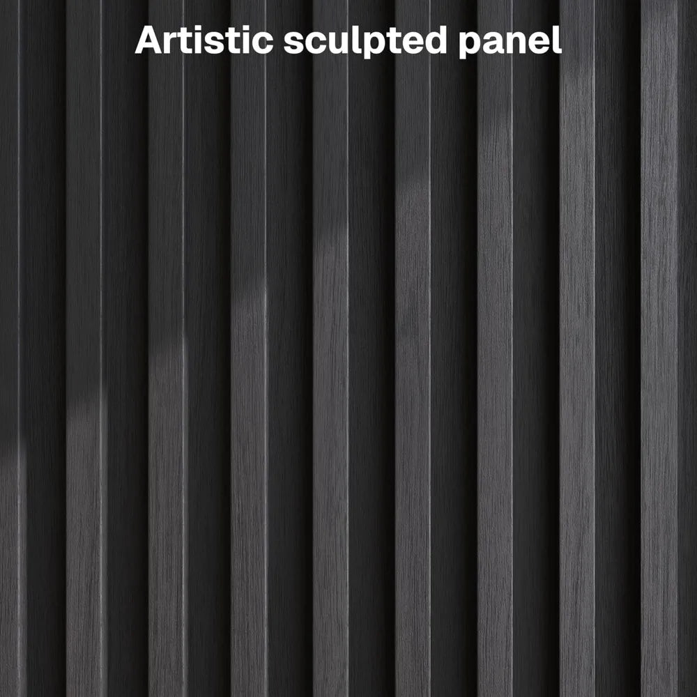 65 Inch Fluted Buffet Cabinet Storage Sideboard Console Table Dining Room