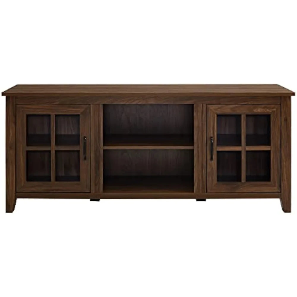Dakota Modern Farmhouse TV Stand for TVs up to 65 Inches Dark Walnut
