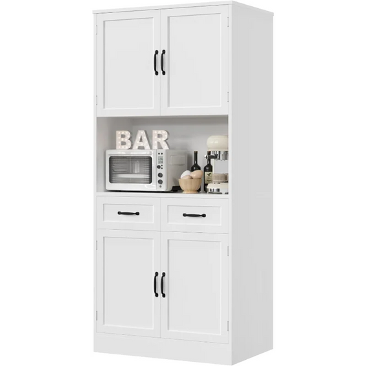 Ljustra Tall Kitchen Pantry Storage Cabinet Modern Buffet Sideboard