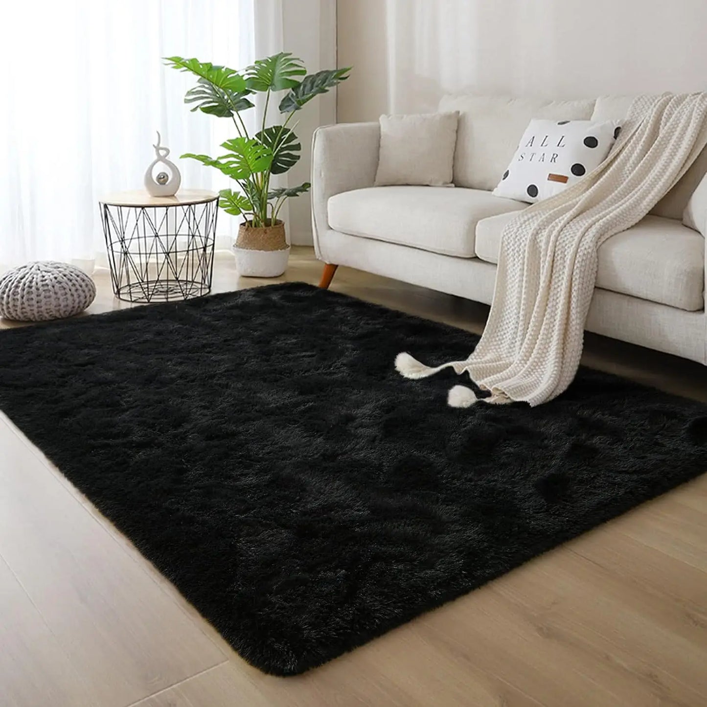 Fluffy Area Rugs for Bedroom Living Room Soft Fuzzy Non Slip Carpet