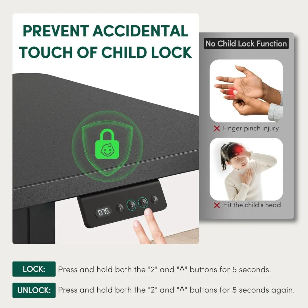 L Shaped Standing Desk Adjustable Corner Ergonomic Workstation 63 Inch