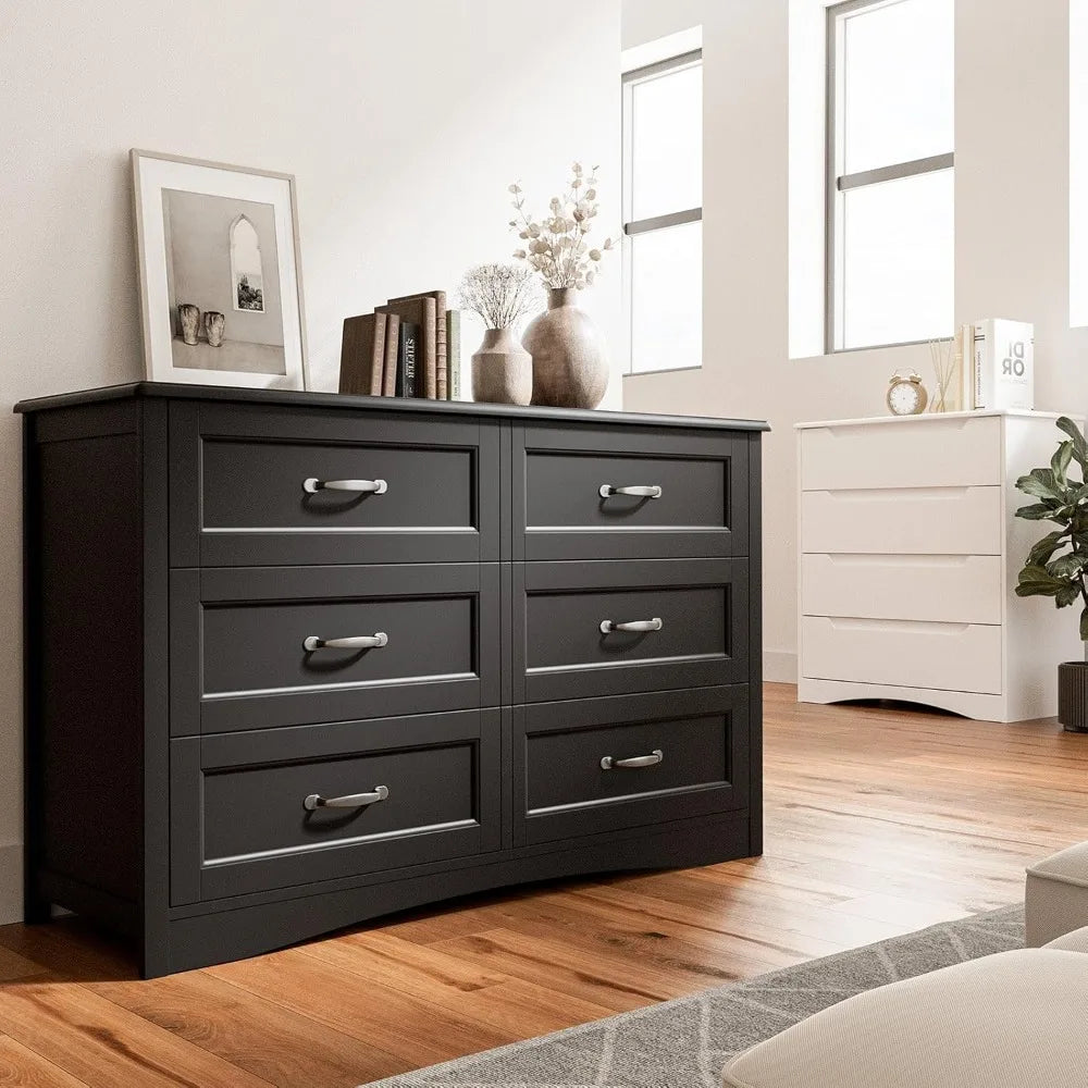 6 Drawer Dresser Chest of Drawers Bedroom Storage Furniture Kids Room
