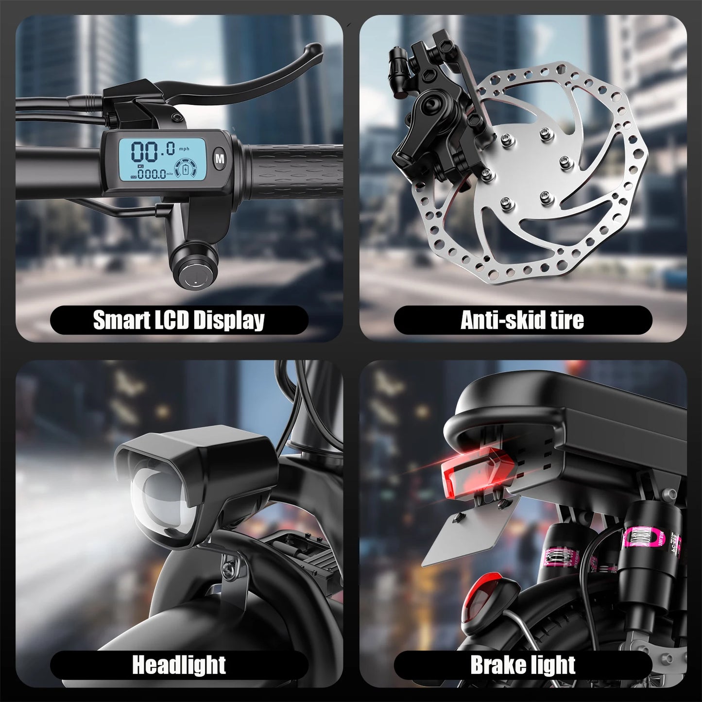 Electric Bike 48V 15AH 500W Brushless Motor 20MPH Commuting Ebike