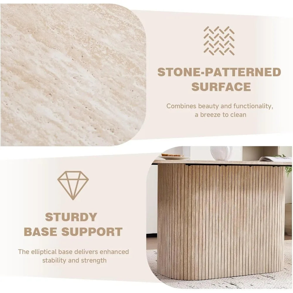 Ljustra 63 Inch Large Dining Table for 4-6 Modern Farmhouse Style