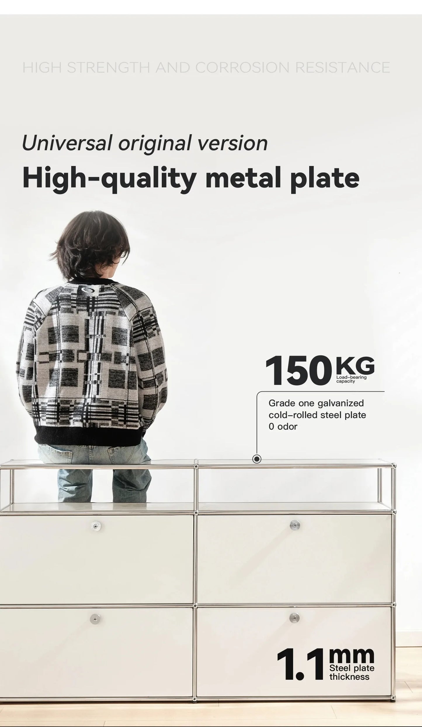 Ljustra Metal Corner TV Stand Storage Cabinet for Living Room Furniture