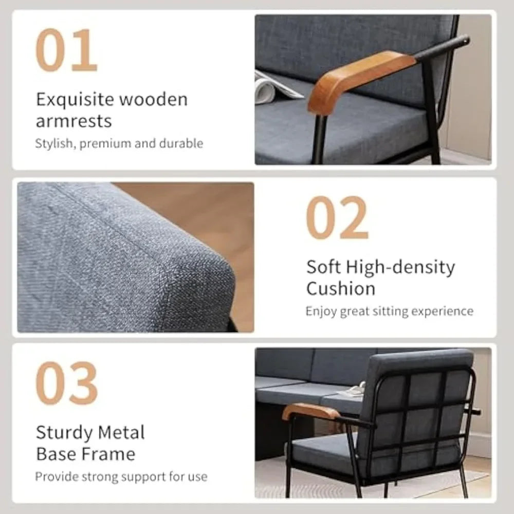 Ljustra 3 Piece Dining Table Set Modern Kitchen Folding Storage Stools