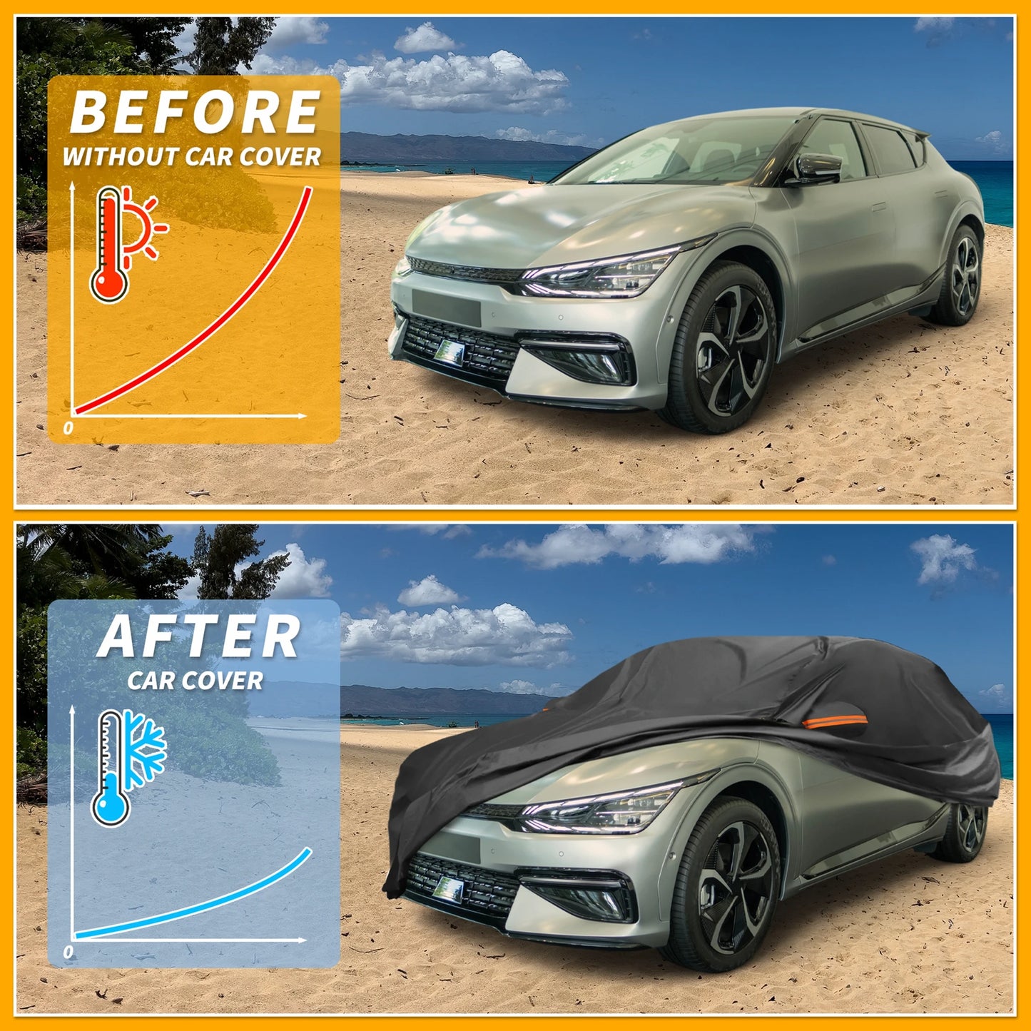 Waterproof Car Cover for Kia E-Niro 2016-2023 All Weather Protection