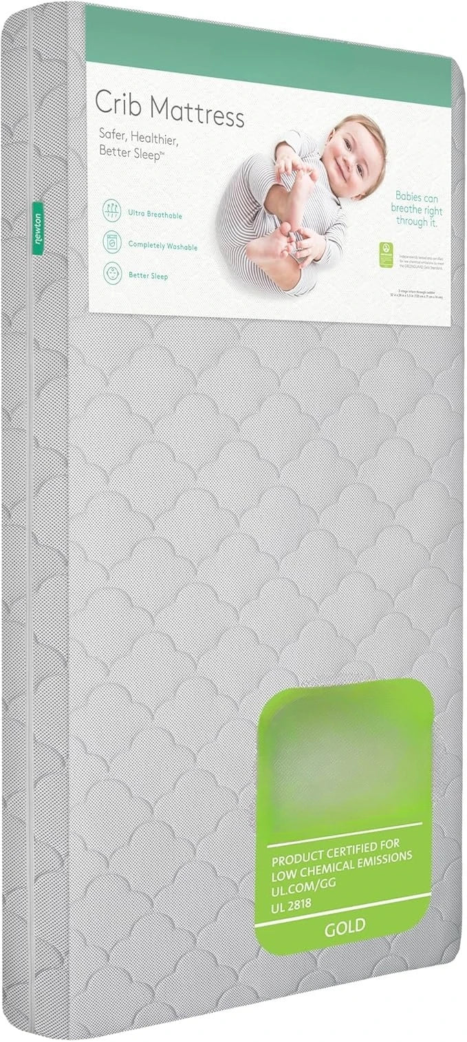 Ljustra Crib Mattress Toddler Bed Ultra Breathable Washable 2-Stage