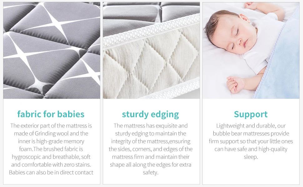 Ljustra Crib and Toddler Mattress Dual Sided Firm Breathable 52x27.6