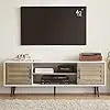 65 Inch Mid Century Modern TV Stand Wood Storage Cabinet for Living Room
