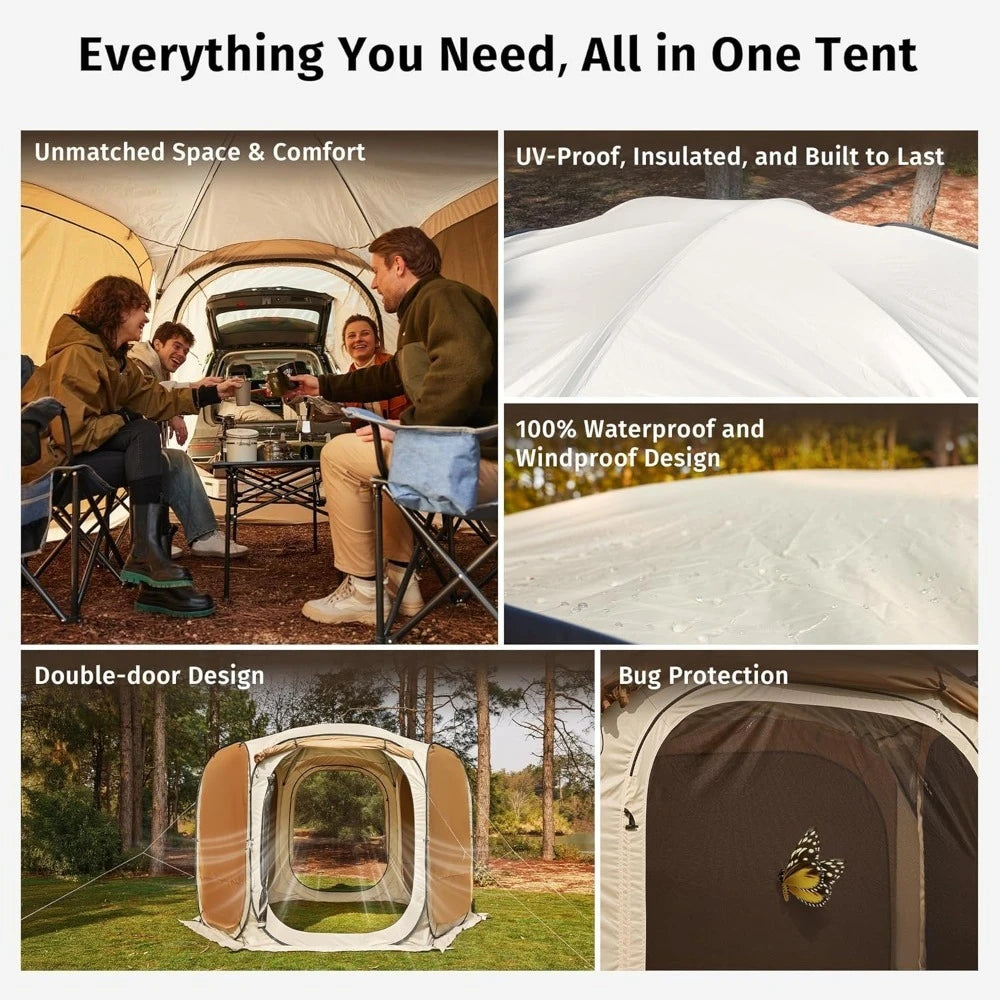 12x12 FT Pop Up Canopy Tent Instant Outdoor Screen House Gazebo