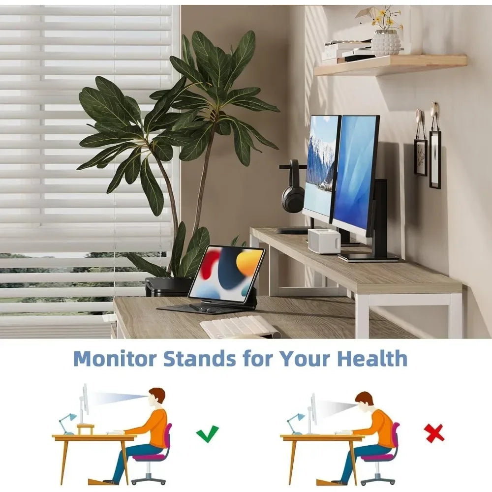 67 Inch Computer Desk with LED Lights and Drawer for Home Office