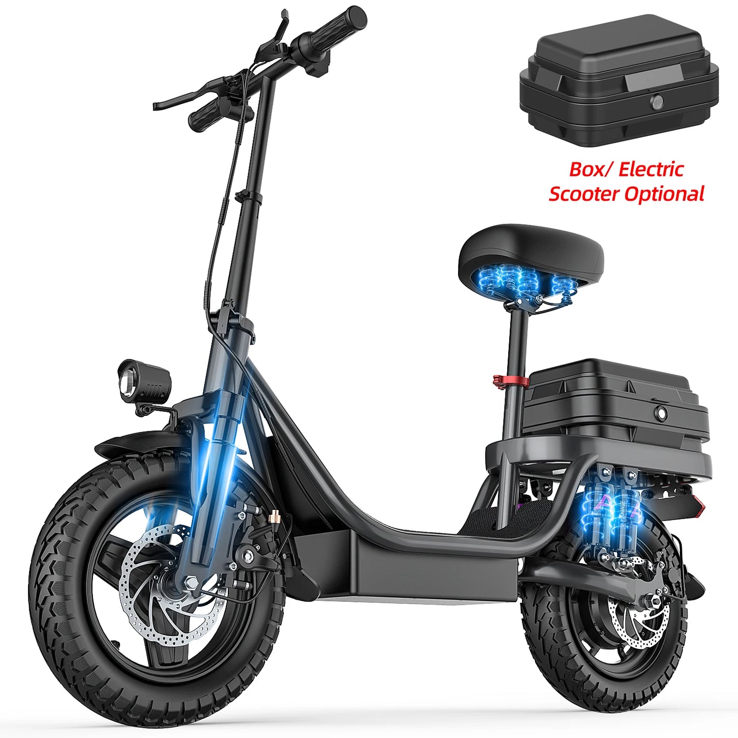 500W Electric Scooter 48V 15Ah Lithium Battery 35km/h Shopping Box