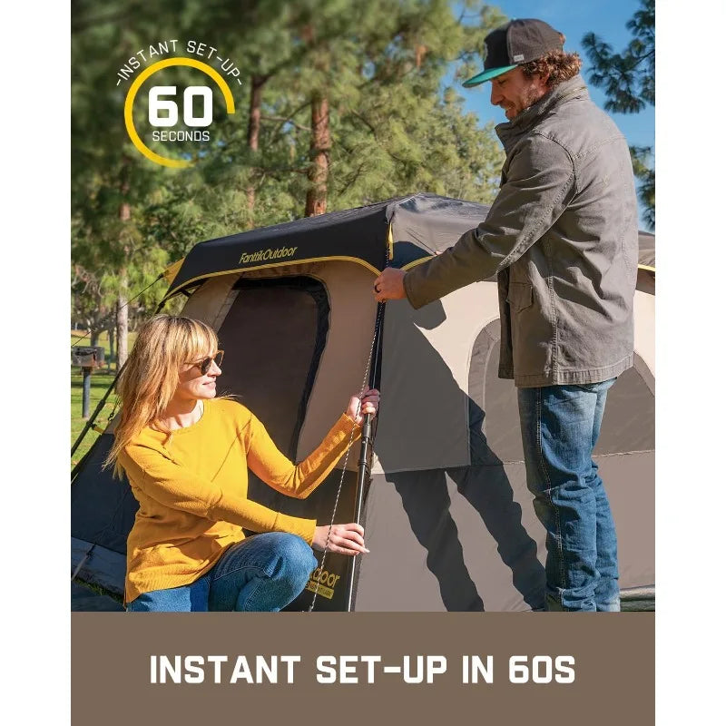 Ljustra Instant Cabin Tent 4-10 Person Quick Setup Waterproof Windproof