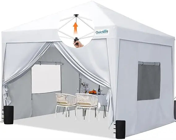 Privacy 10x10 Pop Up Canopy Tent with Sidewalls Easy Setup Outdoor