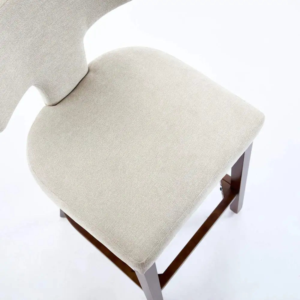 Ljustra Mid-Century Modern Counter Height Bar Stools Set of 2 Kitchen Chairs