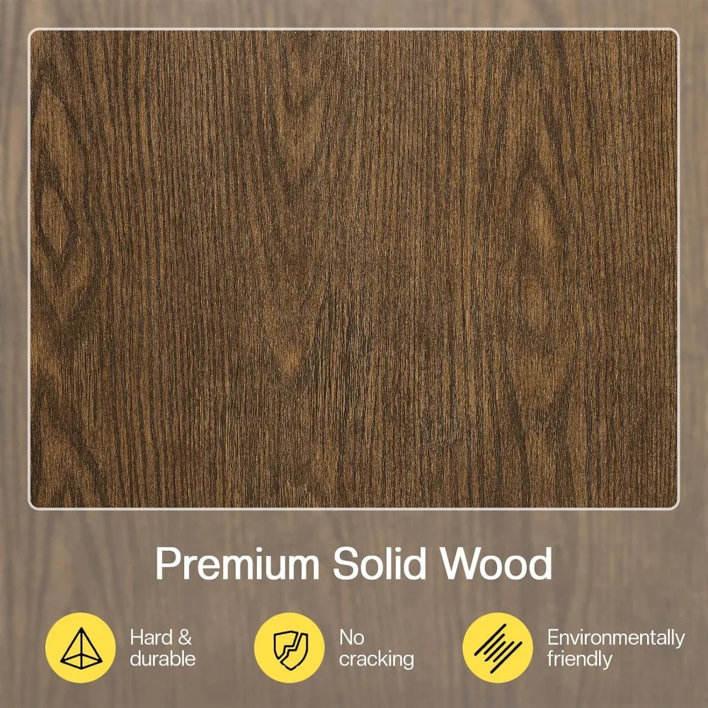 Solid Wood Counter Height Kitchen Island Table Set with Stools