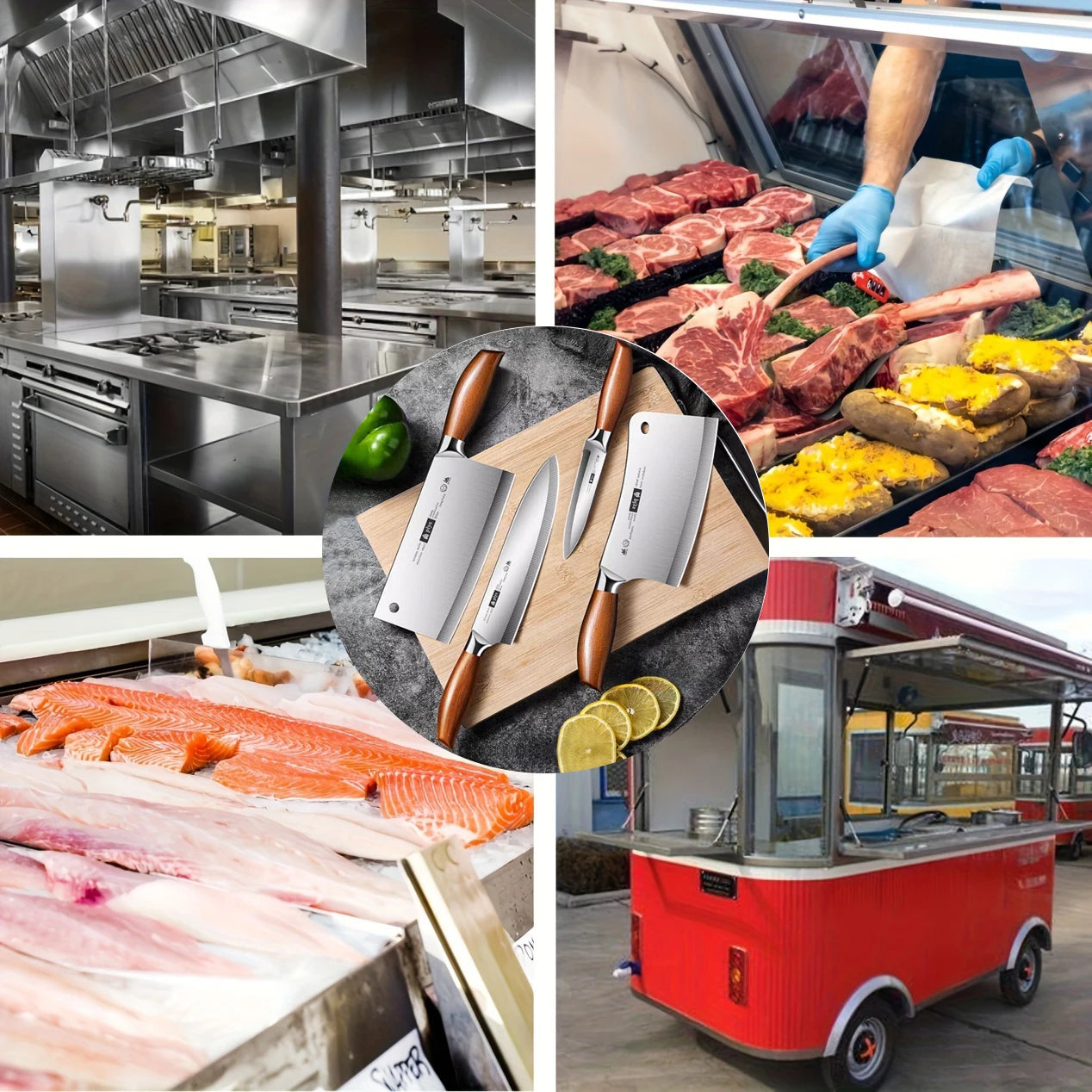 Professional Kitchen Knife Set 4-Piece Multi-Purpose Chef Knives