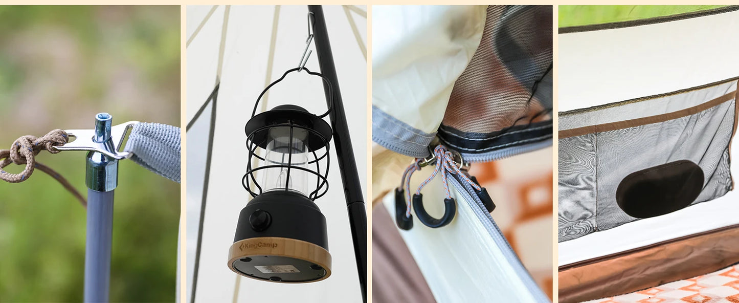 Ljustra Family Cabin Camping Tent for 3-4 People Outdoor Activities