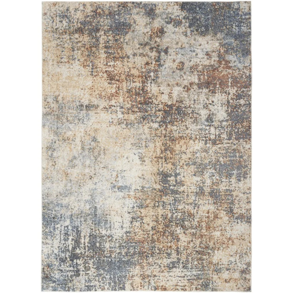 Machine Washable Abstract 5x7 Area Rug Non-Shedding Low-Pile Design
