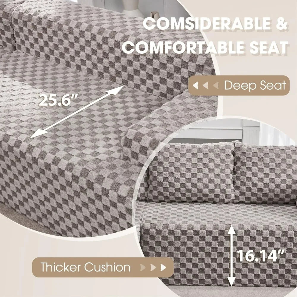 Ljustra Modular Sectional Sofa L-Shape Couch Memory Foam Cloud Couch