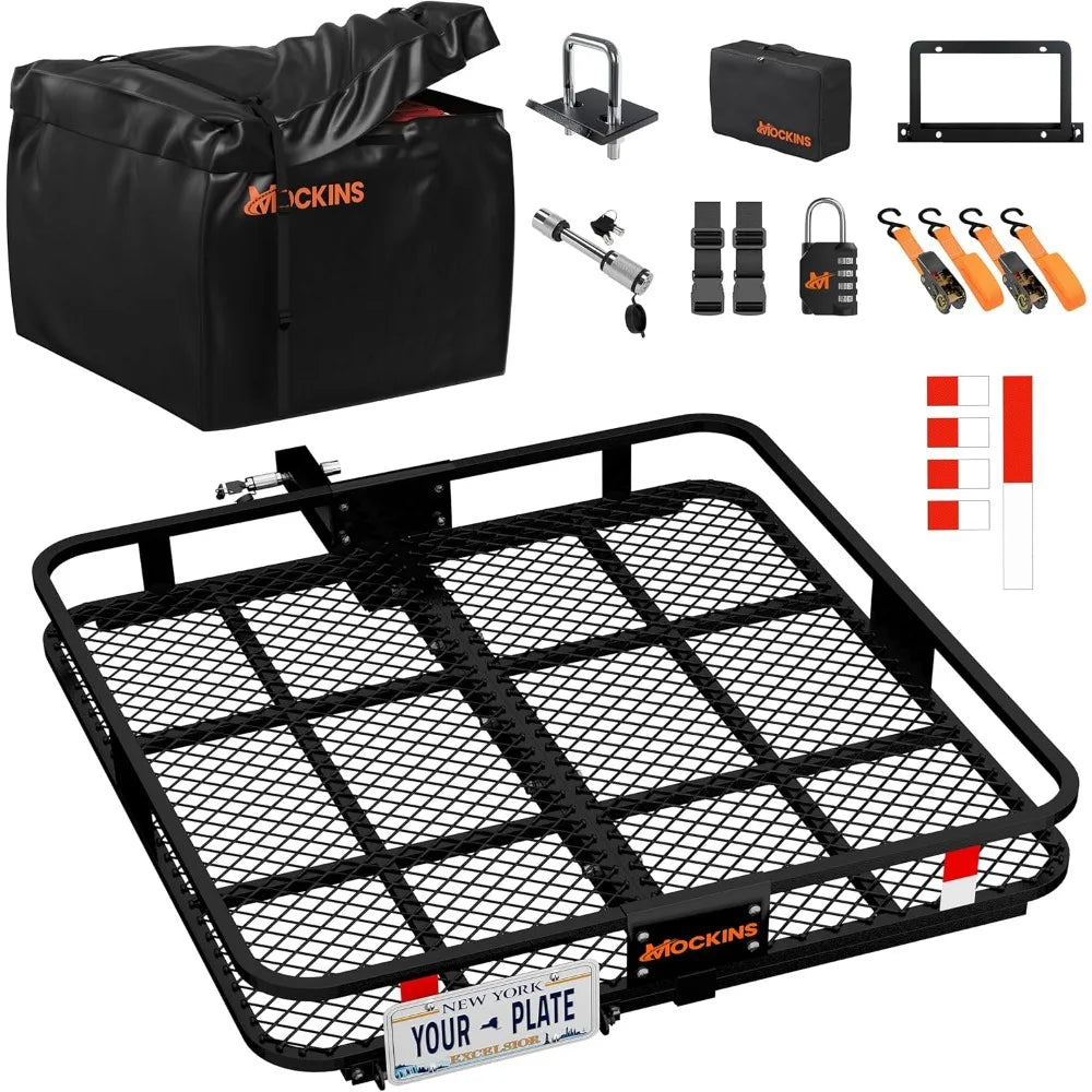 40x40 Extra Deep Square Cargo Carrier with Waterproof Bag 500 lbs Capacity