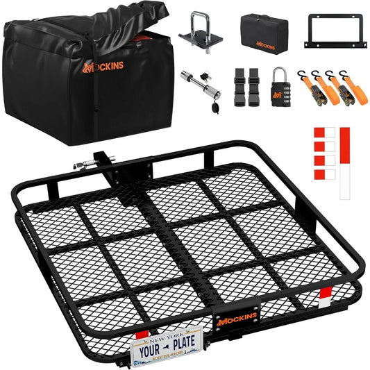 40x40 Extra Deep Square Cargo Carrier with Waterproof Bag 500 lbs Capacity
