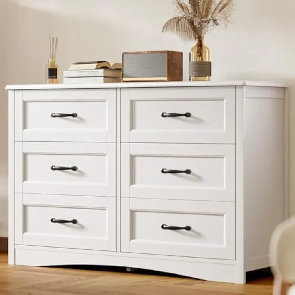6 Drawer Dresser Bedroom Storage Chest of Drawers for Kids Room