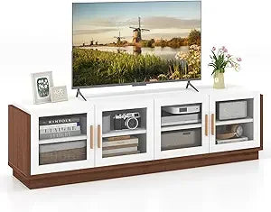 Large TV Stand for 75 Inch TVs Modern Entertainment Center with Storage