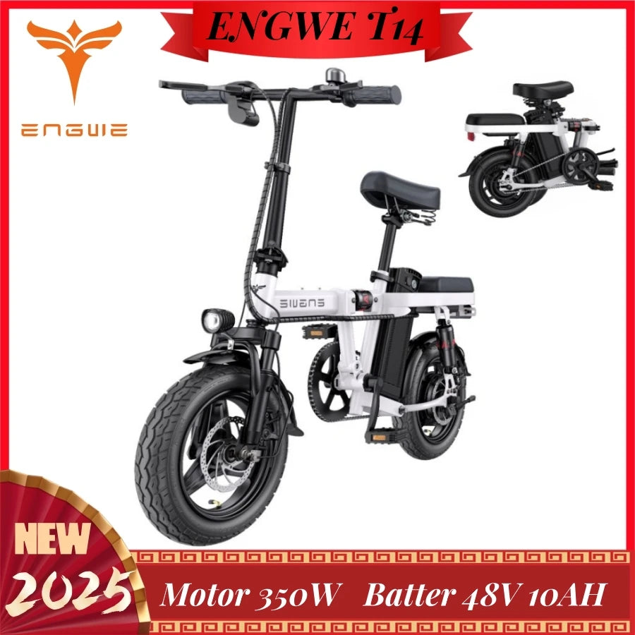 ENGWE T14 Folding Electric Bicycle 350W 48V 10Ah Urban Commuter Bike