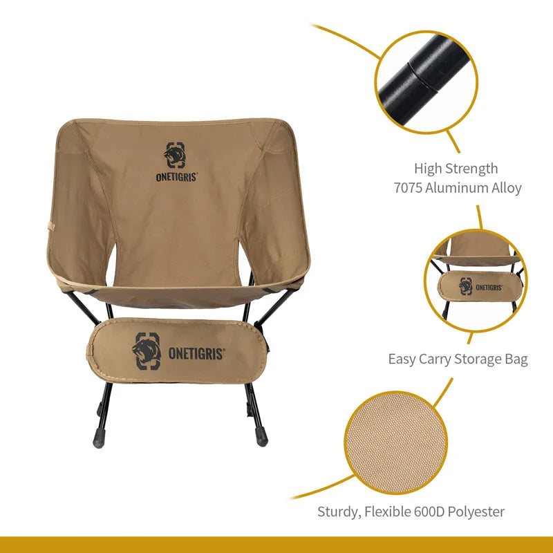 Ljustra Portable Camping Chair Folding Lightweight Outdoor Chair