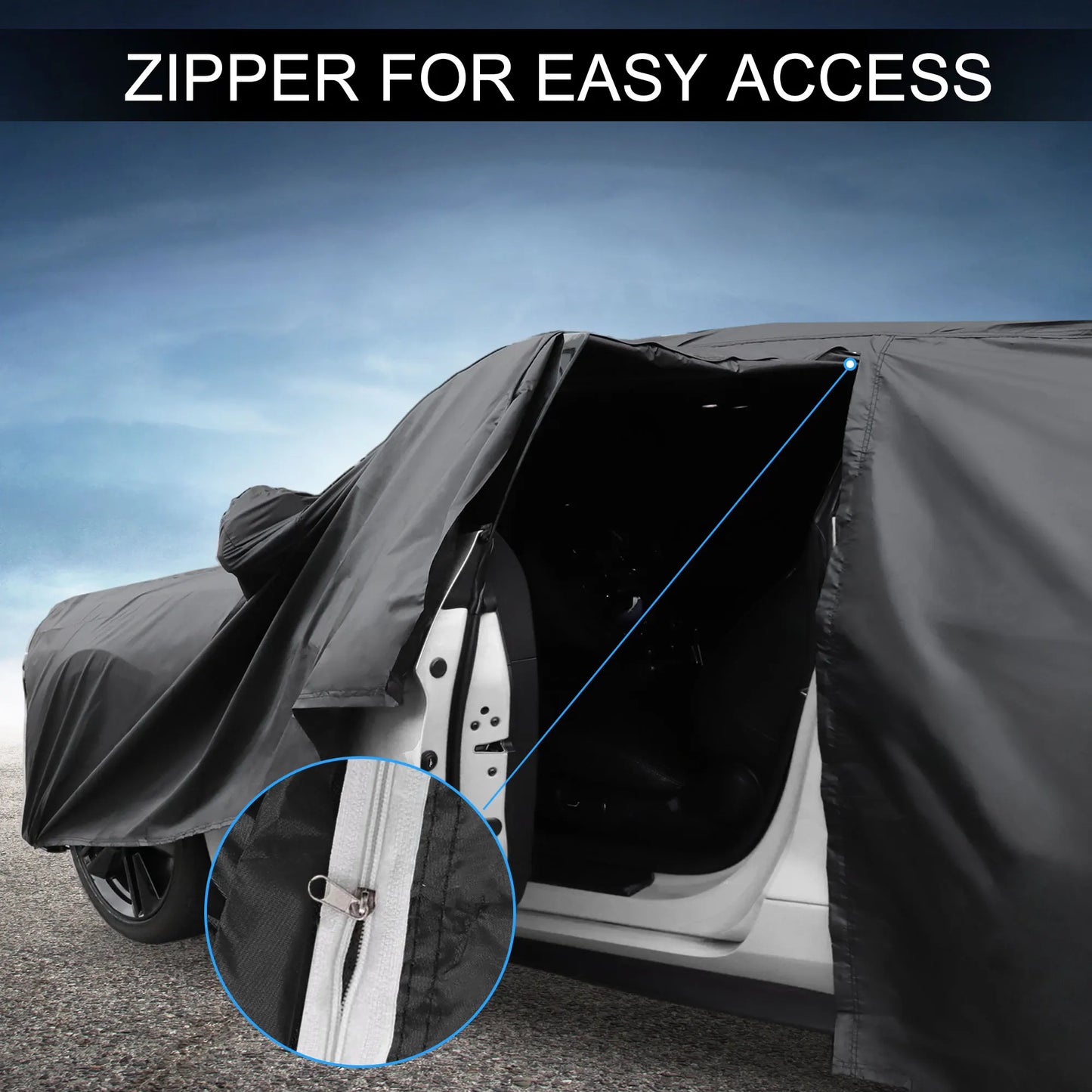 Uxcell Car Cover for Mazda3 Hatchback with Left Side Door Zipper