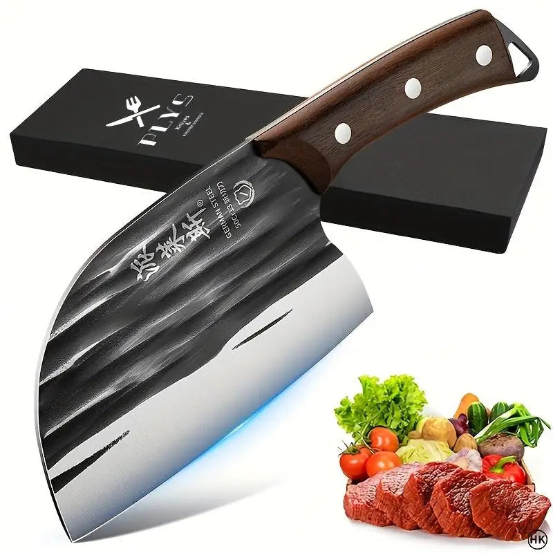 Handcrafted Stainless Steel Meat Cleaver with Sandalwood Handle