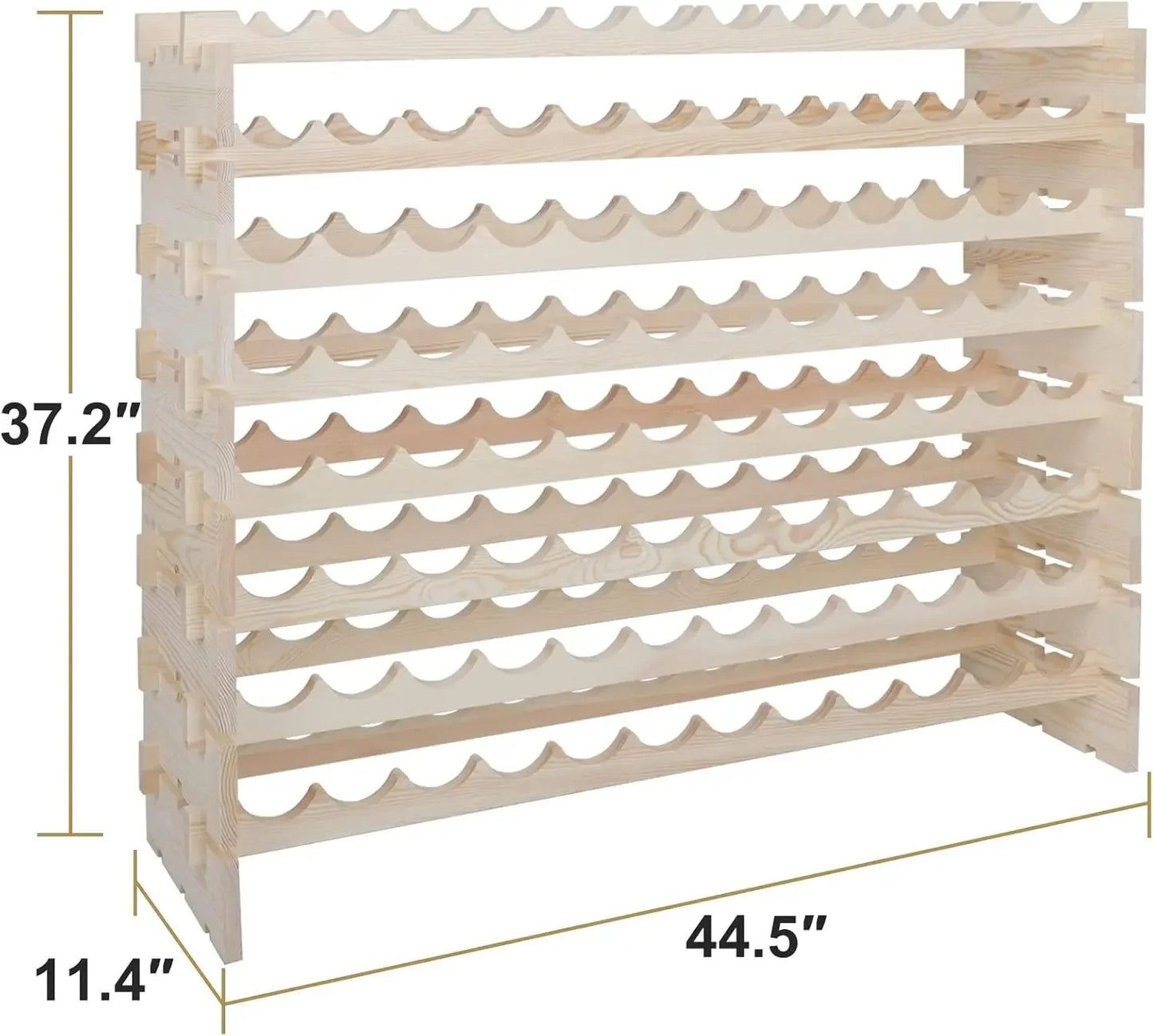 Stackable Modular Wooden Wine Rack Freestanding Wine Holder Display
