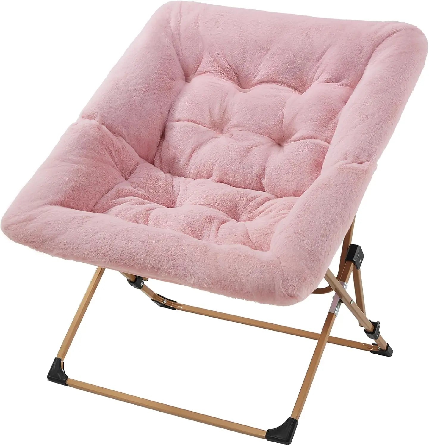 Comfy Faux Fur Folding Lounge Chair for Bedroom Living Room Dorms
