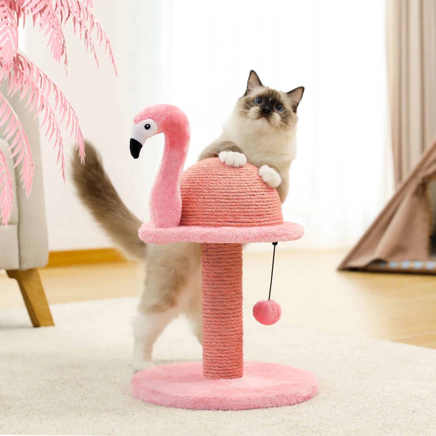 Small Cat Tree Tower Sisal Scratching Post Indoor Cat Toys Supplies