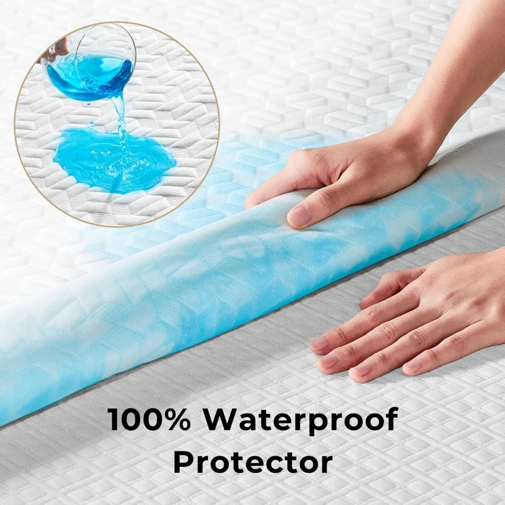 Ljustra Twin Gel Memory Foam Mattress with Waterproof Protector 8 Inch