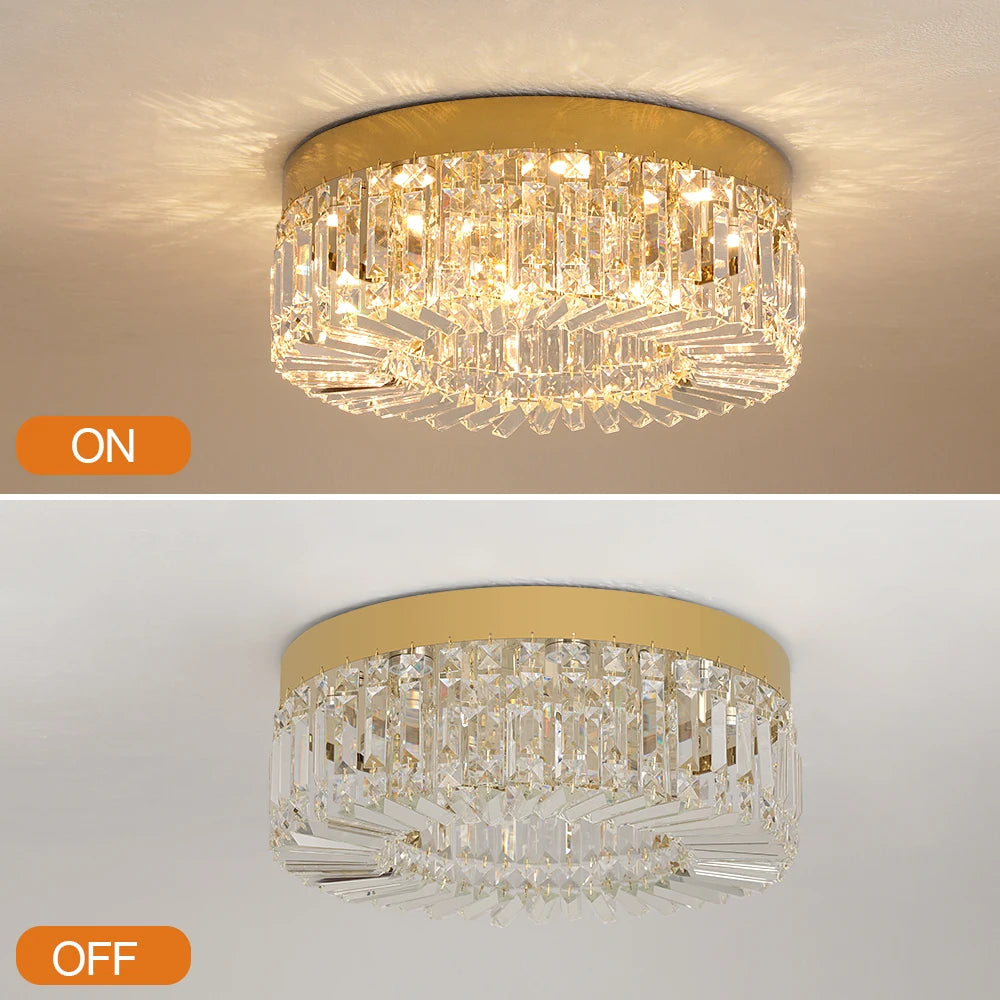 Luxury Crystal Ceiling Lamp Modern Chandelier Nordic Home Decor LED