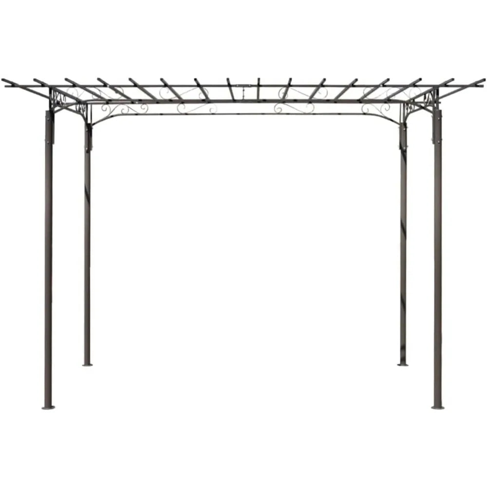 Ljustra Garden Arbor Arch Steel Rose Archway Outdoor Pergola 7ft High